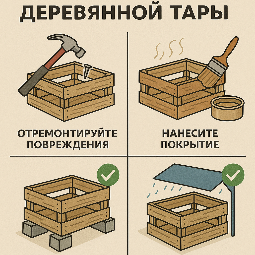 как продлить срок службы деревянной тары